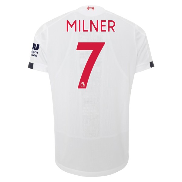 Trikot Liverpool NO.7 Milner Auswarts 2019-20 Weiß Fussballtrikots Günstig